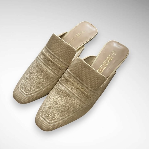 Dream Pairs Shoes - DREAM PAIRS Cream Beige Loader Upper Slide Sandals‎
